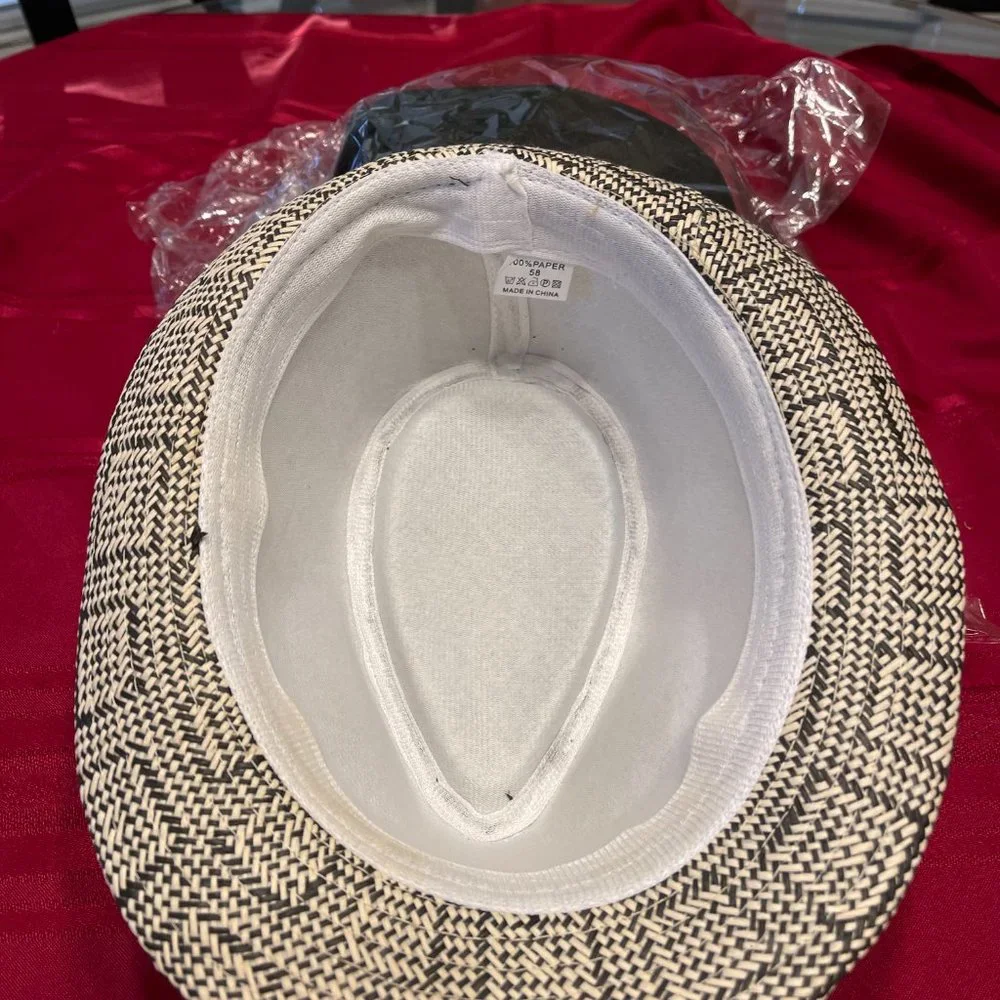 New - Men Beautiful Cream & Black Color Hat - Picture 3 of 3